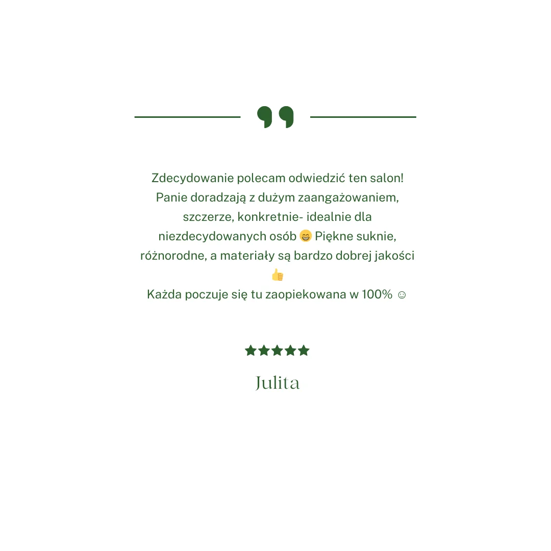 Opinie Salon Sukien Ślubnych JuDi Lublin 10